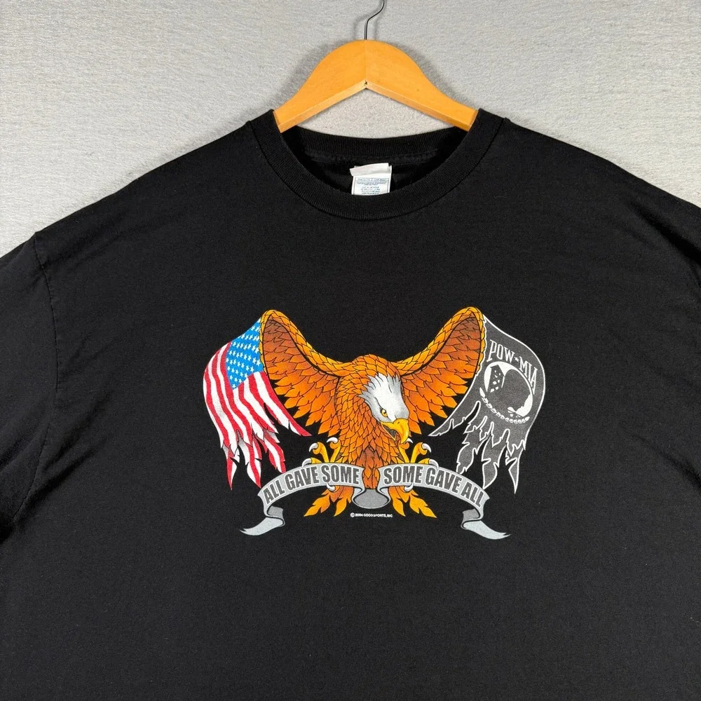 Vintage Alstyle All Gave Some Eagle Flag Long Sleeve Shirt XL 2004 Black AAA